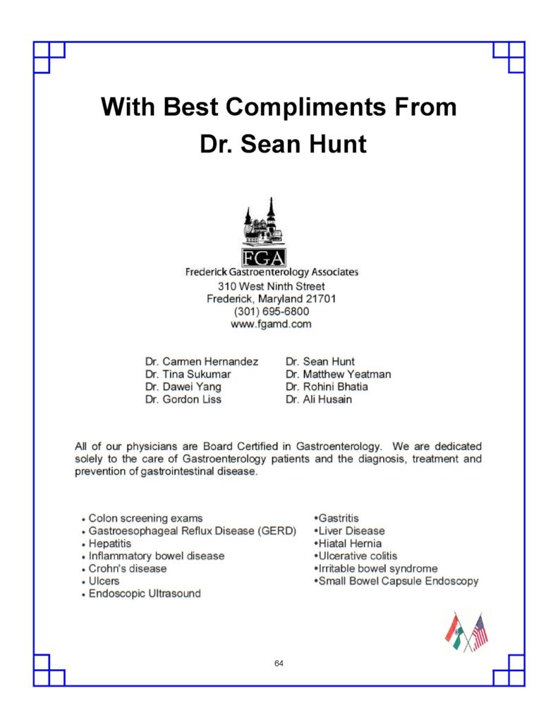 Dr. Sean Hunt (Dr. Rohini Bhatia - Frederick Gastroenterology Associates)