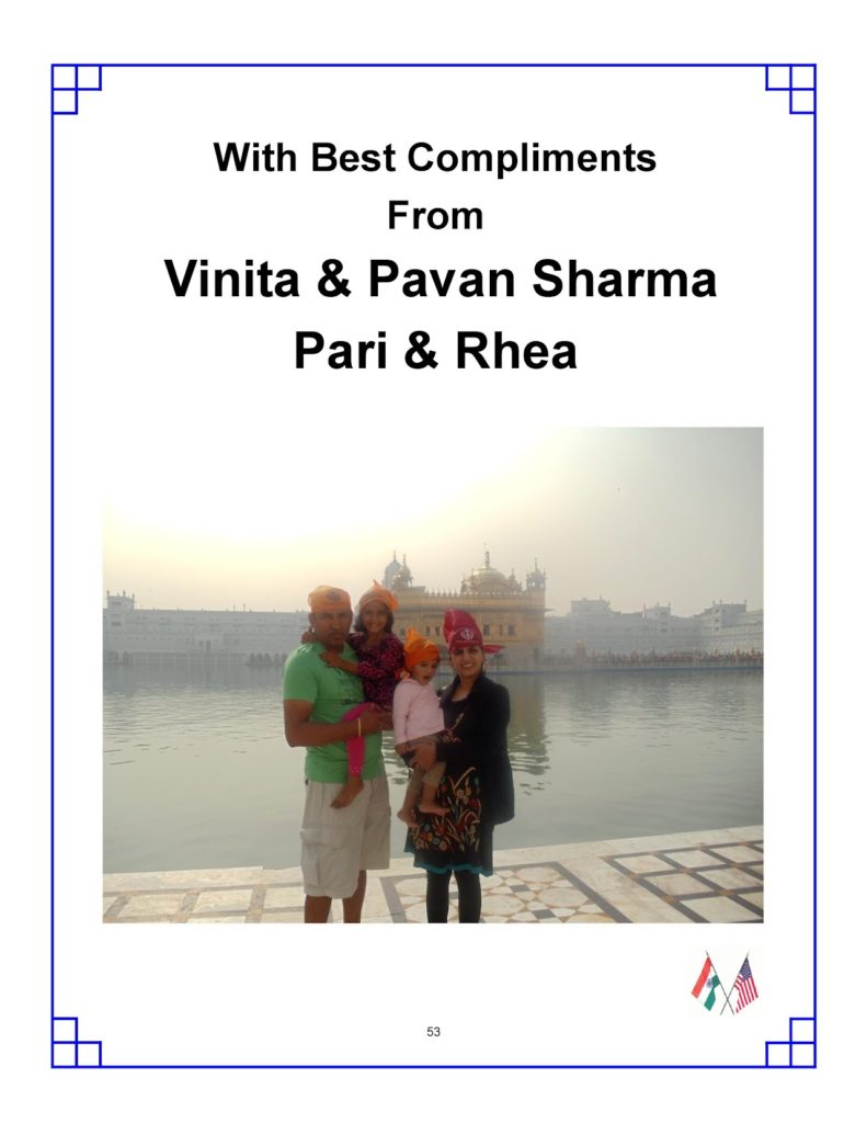 Mrs. Vinita & Pavan Sharma